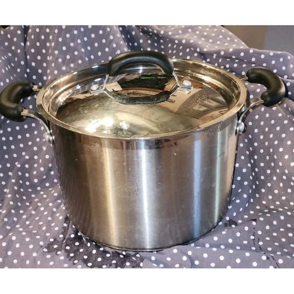 KitchenAid 8 qt Stockpot  Stainless Steel Pan With Lid Large Cooking Canning
